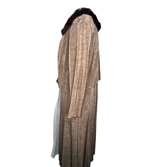 rabbit rabbit Designs 2 Piece Set Dress and Cardigan with Rabbit Fur Short Sleev - Picture 4 of 16